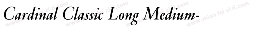 Cardinal Classic Long Medium字体转换